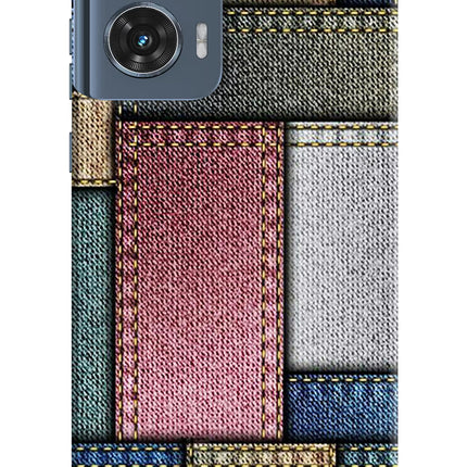 Multicolor Jeans Moto Edge 50 Fusion Hard Case Back Cover by Casekaro