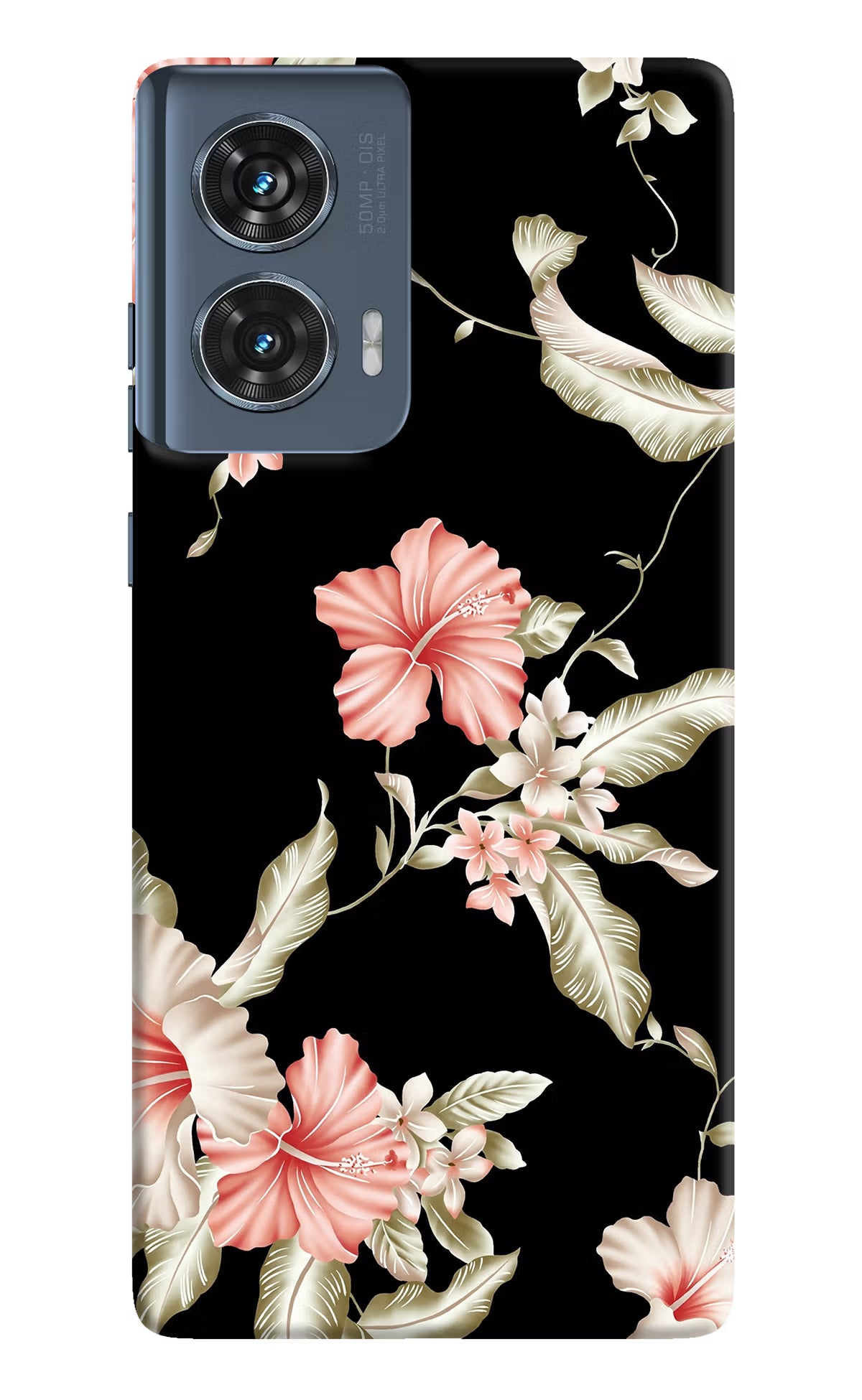 Flowers Moto Edge 50 Fusion Hard Case Back Cover by Casekaro