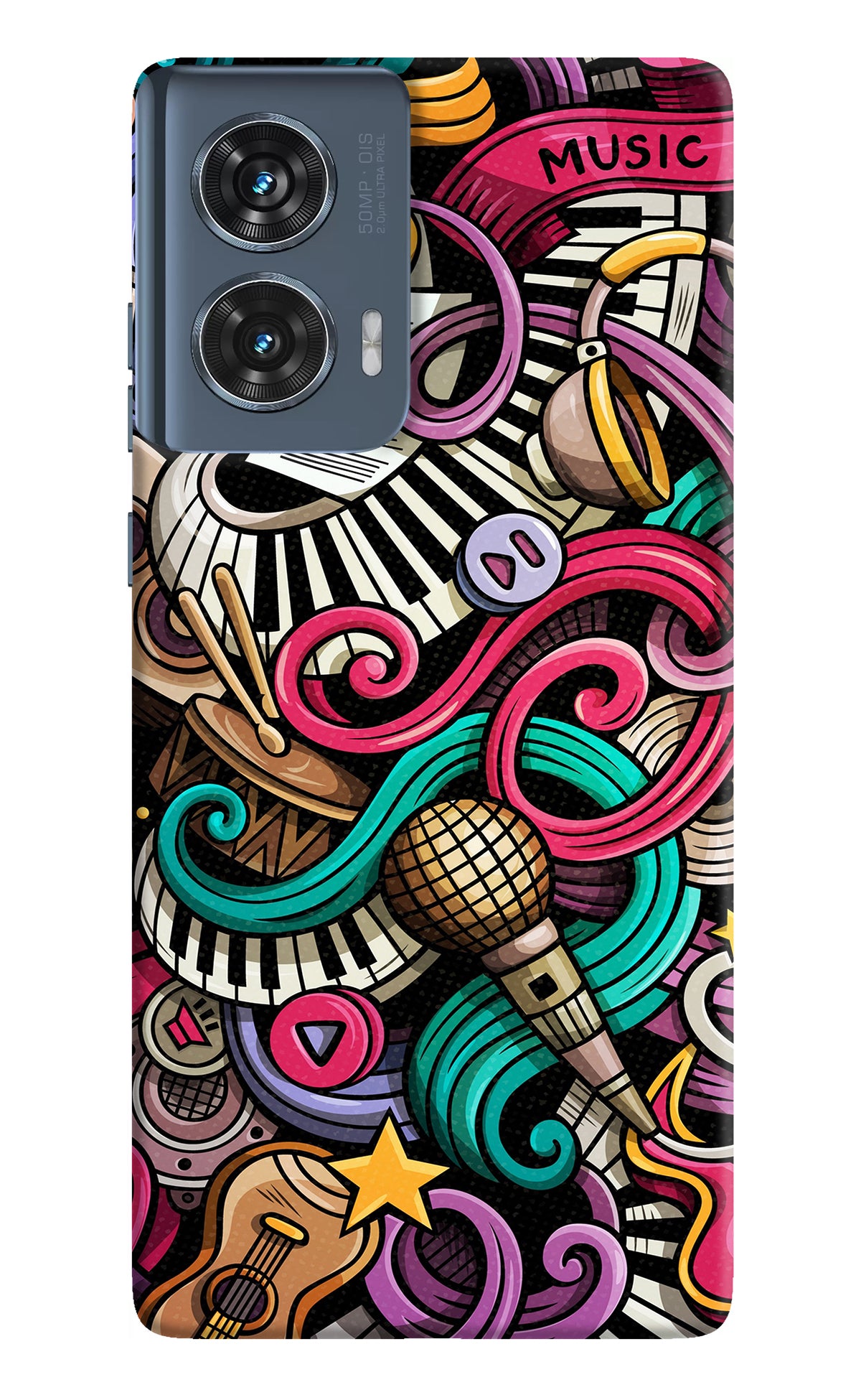 Music Abstract Moto Edge 50 Fusion Back Cover