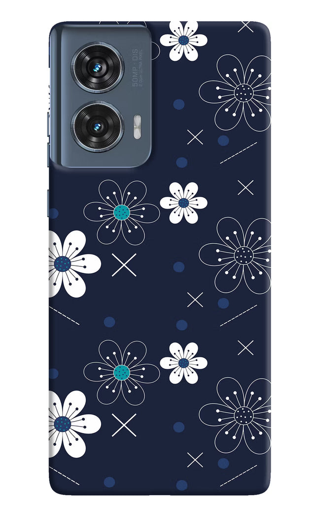 Flowers Moto Edge 50 Fusion Hard Case Back Cover by Casekaro