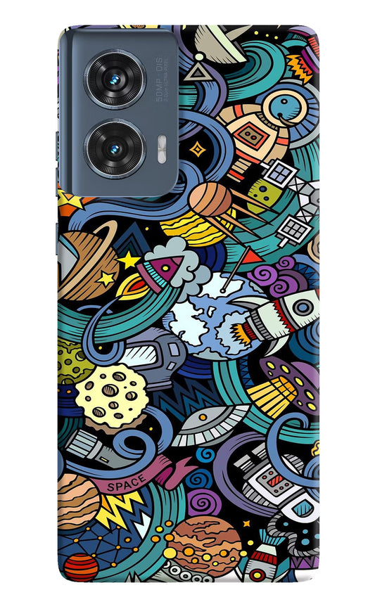 Space Abstract Moto Edge 50 Fusion Hard Case Back Cover by Casekaro