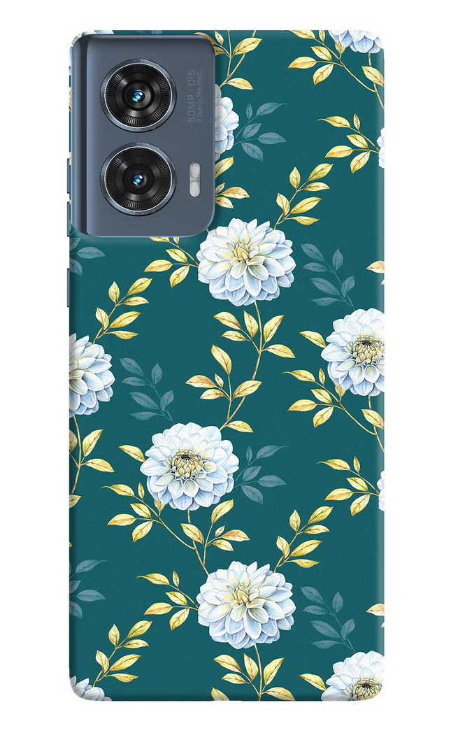 Flowers Moto Edge 50 Fusion Hard Case Back Cover by Casekaro