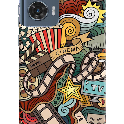 Cinema Abstract Moto Edge 50 Fusion Hard Case Back Cover by Casekaro