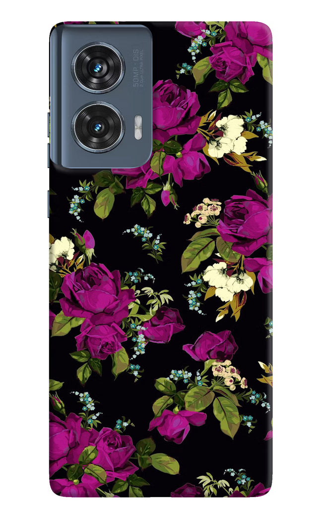 Flowers Moto Edge 50 Fusion Hard Case Back Cover by Casekaro
