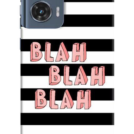 Blah Blah Blah Moto Edge 50 Fusion Hard Case Back Cover by Casekaro