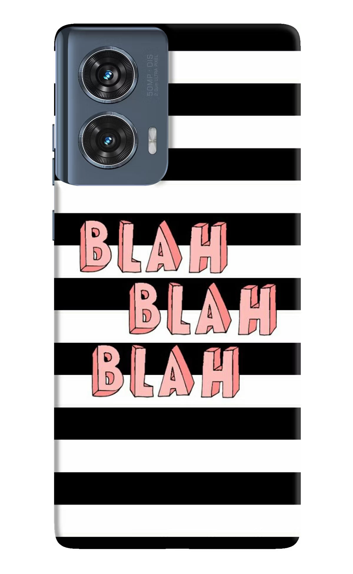 Blah Blah Blah Moto Edge 50 Fusion Hard Case Back Cover by Casekaro