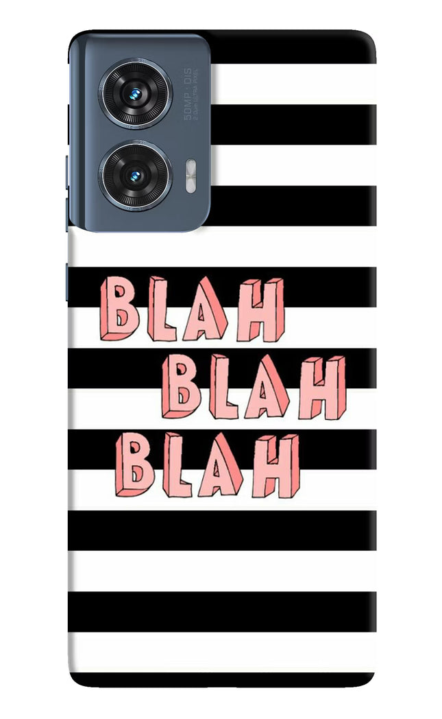 Blah Blah Blah Moto Edge 50 Fusion Hard Case Back Cover by Casekaro