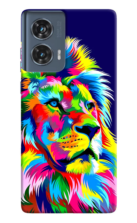 Vector Art Lion Moto Edge 50 Fusion Hard Case Back Cover by Casekaro