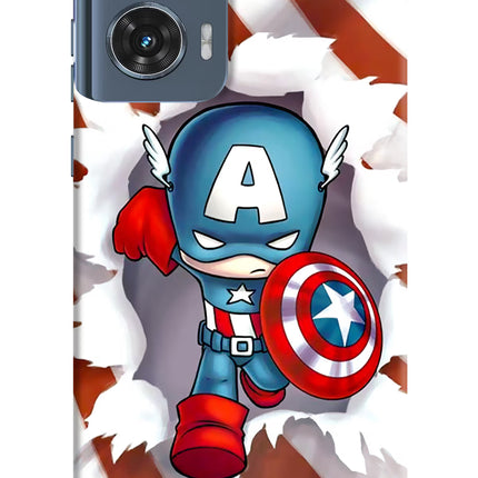 Captain America Moto Edge 50 Fusion Hard Case Back Cover by Casekaro