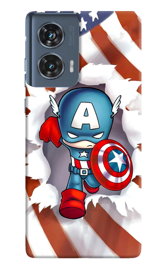 Captain America Moto Edge 50 Fusion Hard Case Back Cover by Casekaro