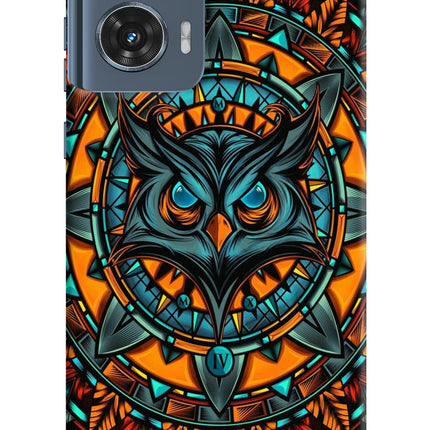 Angry Owl Art Moto Edge 50 Fusion Hard Case Back Cover by Casekaro