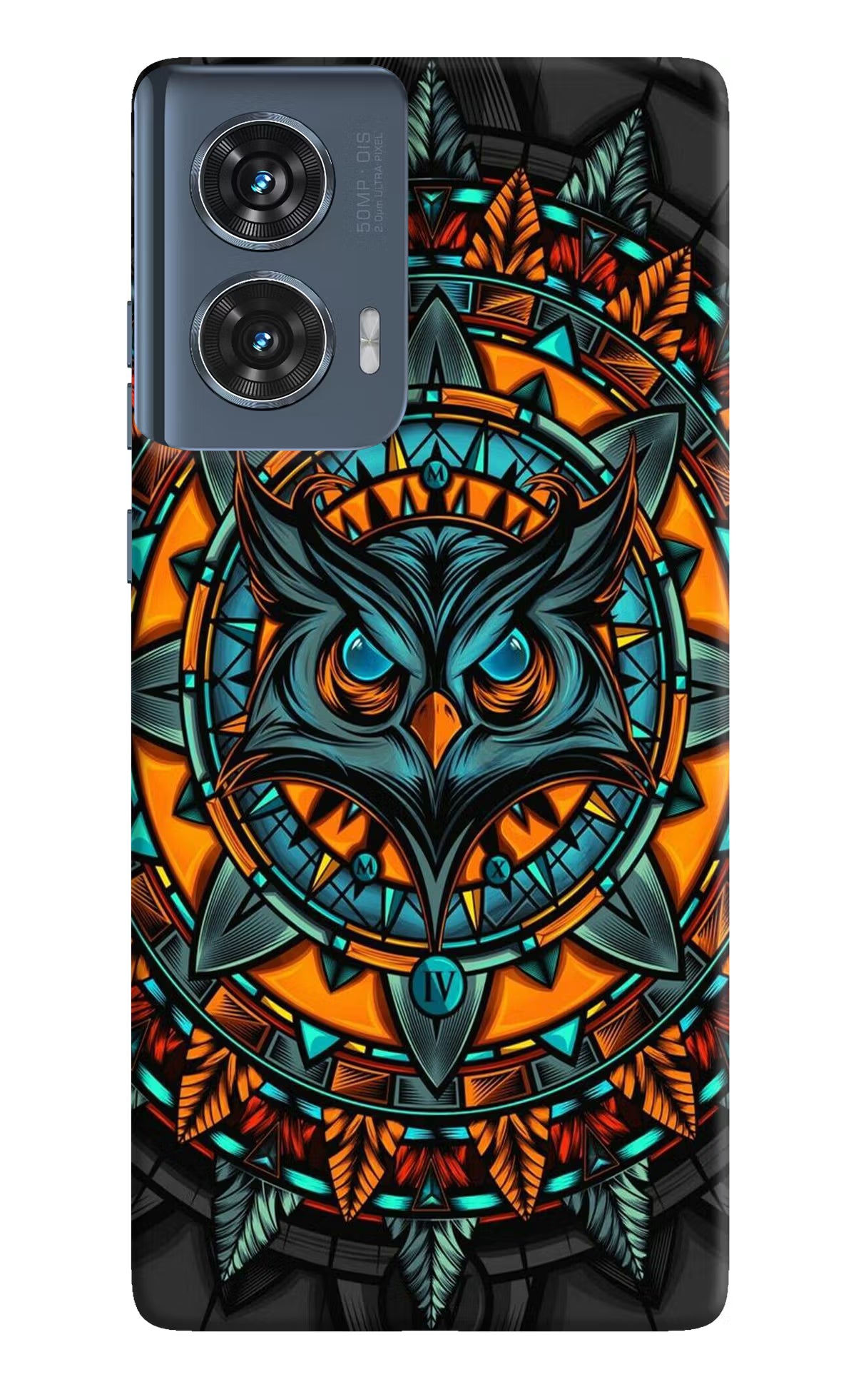 Angry Owl Art Moto Edge 50 Fusion Hard Case Back Cover by Casekaro