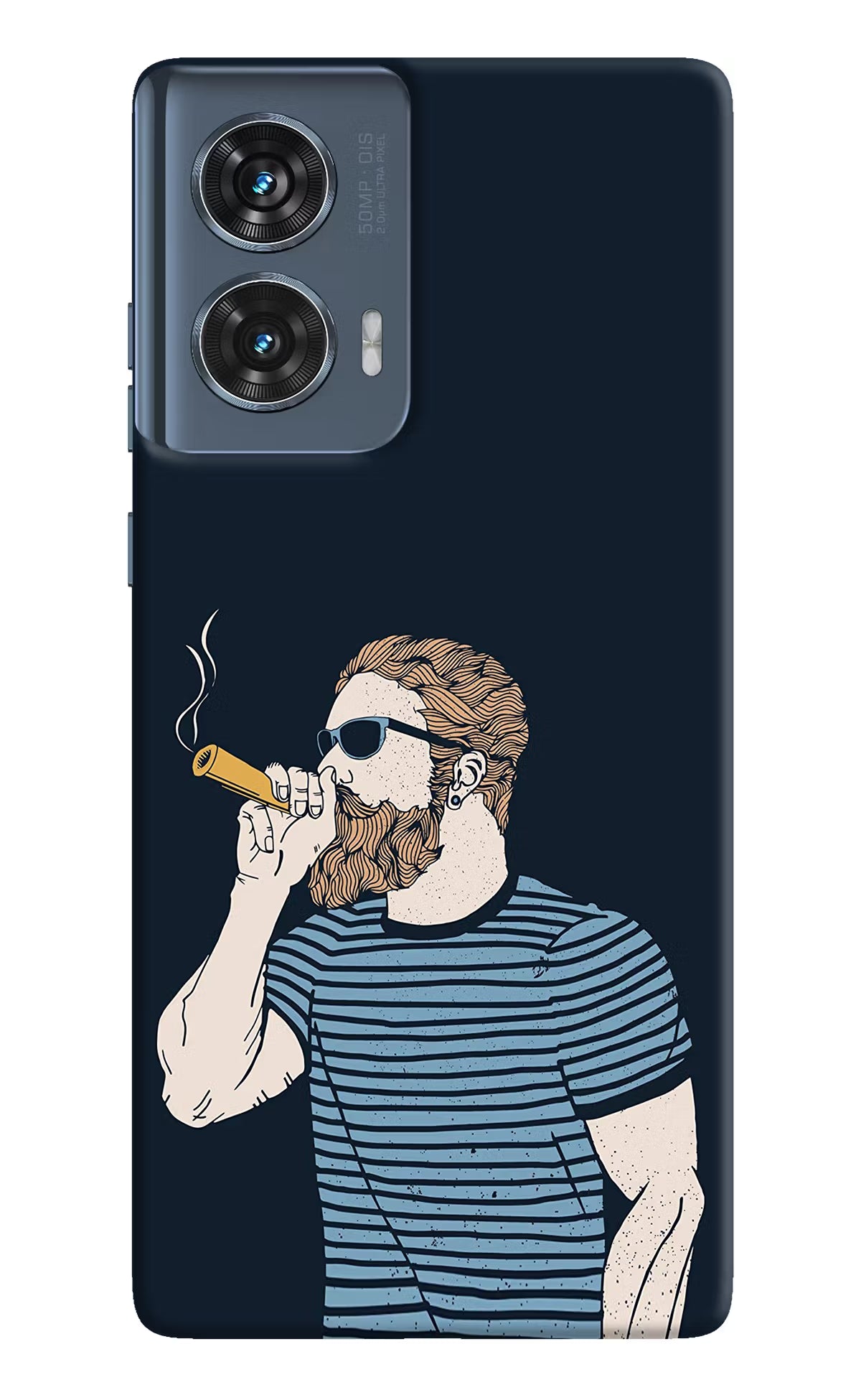 Smoking Moto Edge 50 Fusion Hard Case Back Cover by Casekaro