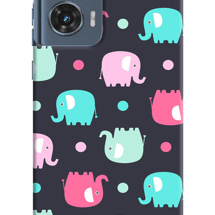 Elephants Moto Edge 50 Fusion Hard Case Back Cover by Casekaro