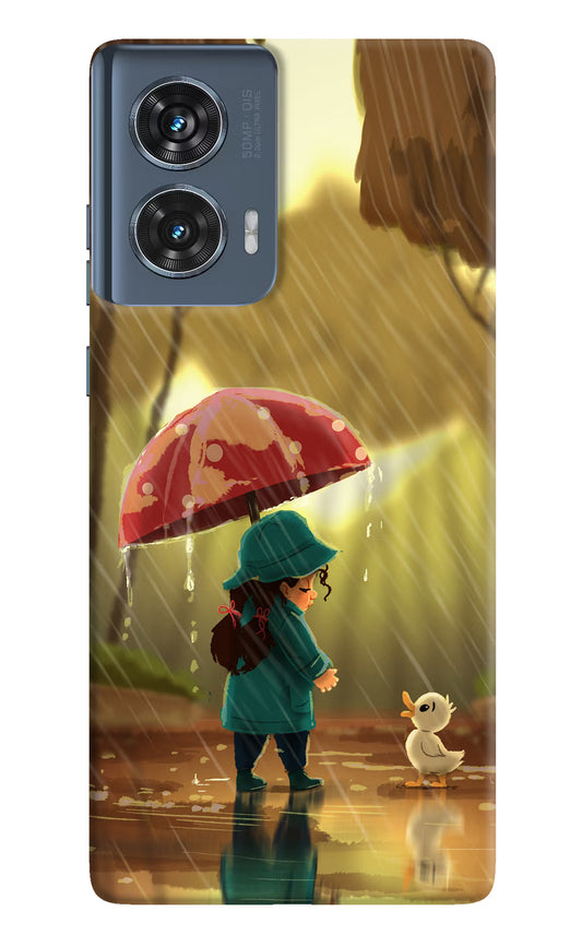 Rainy Day Moto Edge 50 Fusion Hard Case Back Cover by Casekaro