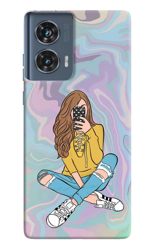 Selfie Girl Moto Edge 50 Fusion Hard Case Back Cover by Casekaro
