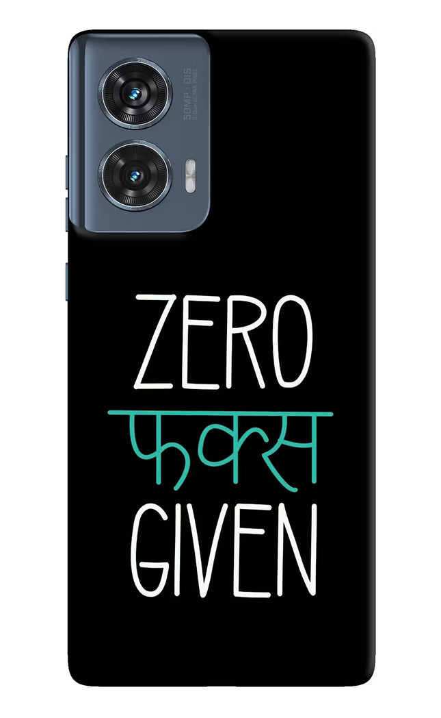 Zero Fucks Given Moto Edge 50 Fusion Hard Case Back Cover by Casekaro