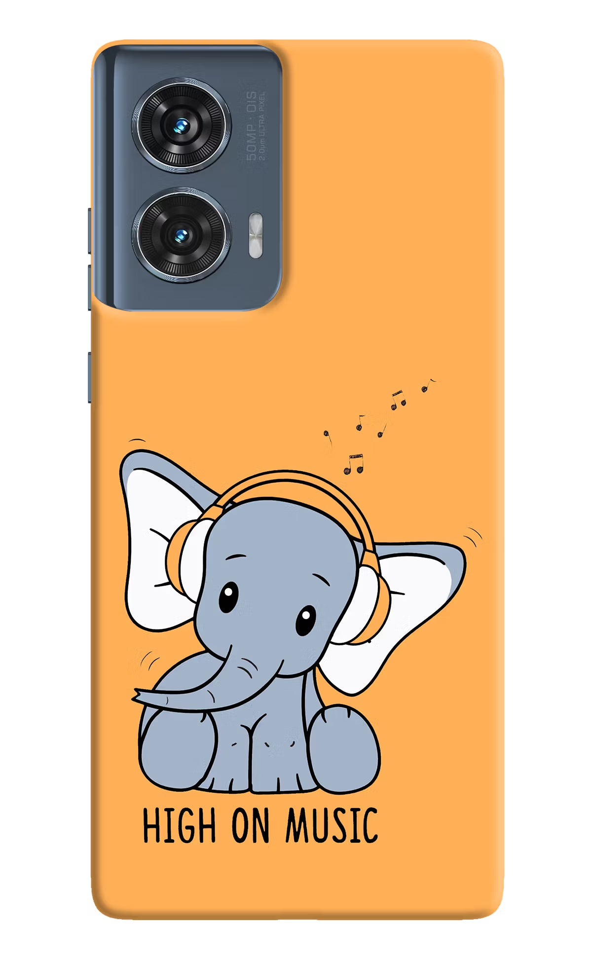 High On Music Moto Edge 50 Fusion Hard Case Back Cover by Casekaro