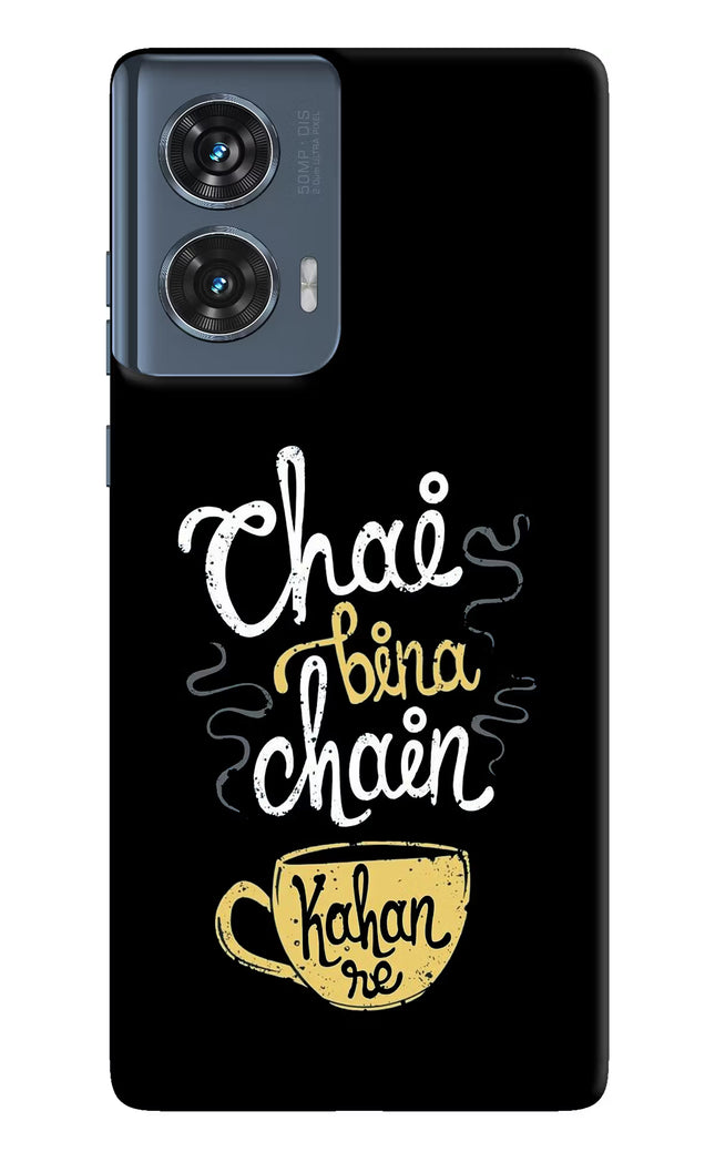 Chai Bina Chain Kaha Re Moto Edge 50 Fusion Hard Case Back Cover by Casekaro
