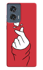 Korean Love Sign Moto Edge 50 Fusion Hard Case Back Cover by Casekaro