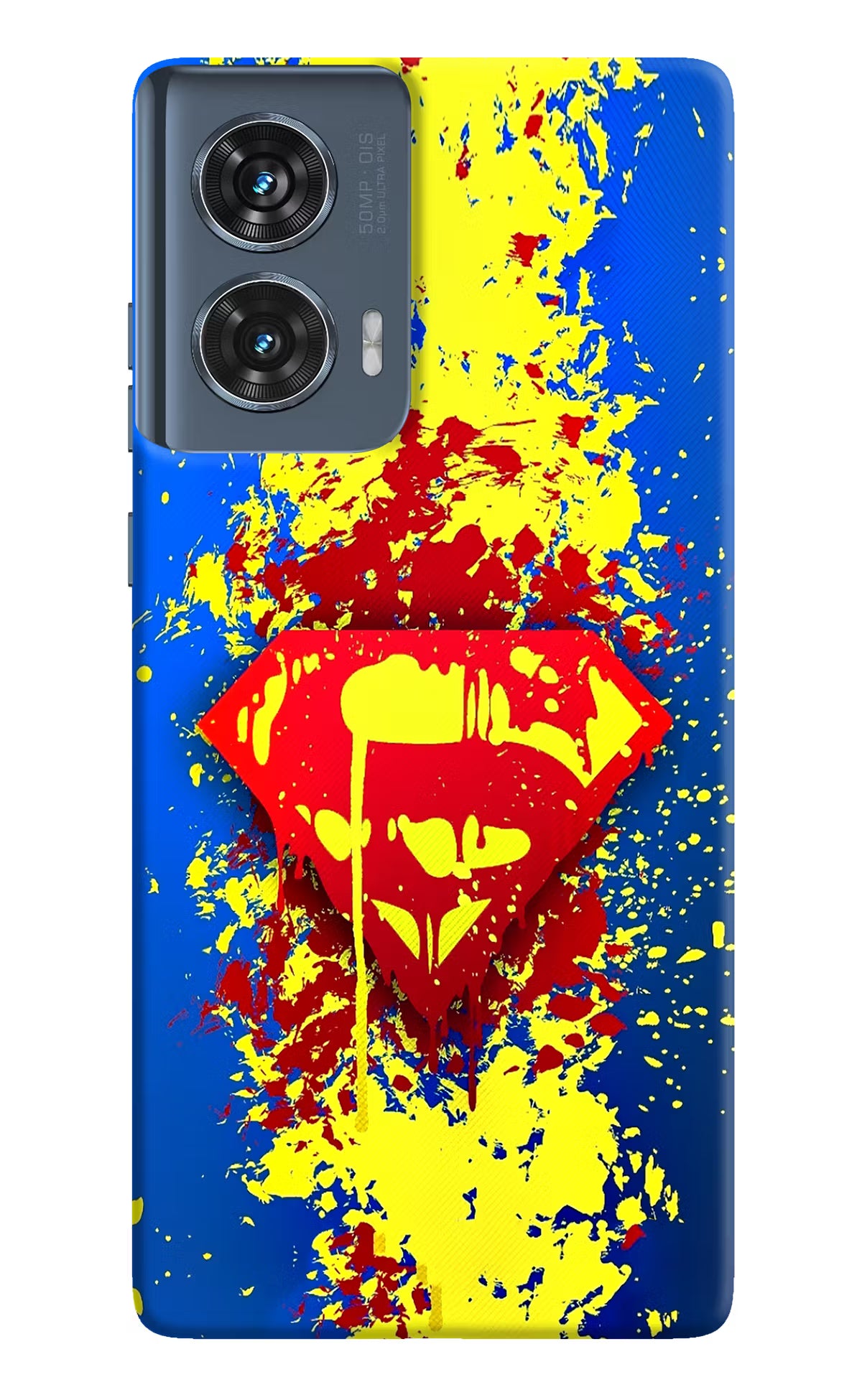 Superman logo Moto Edge 50 Fusion Hard Case Back Cover by Casekaro