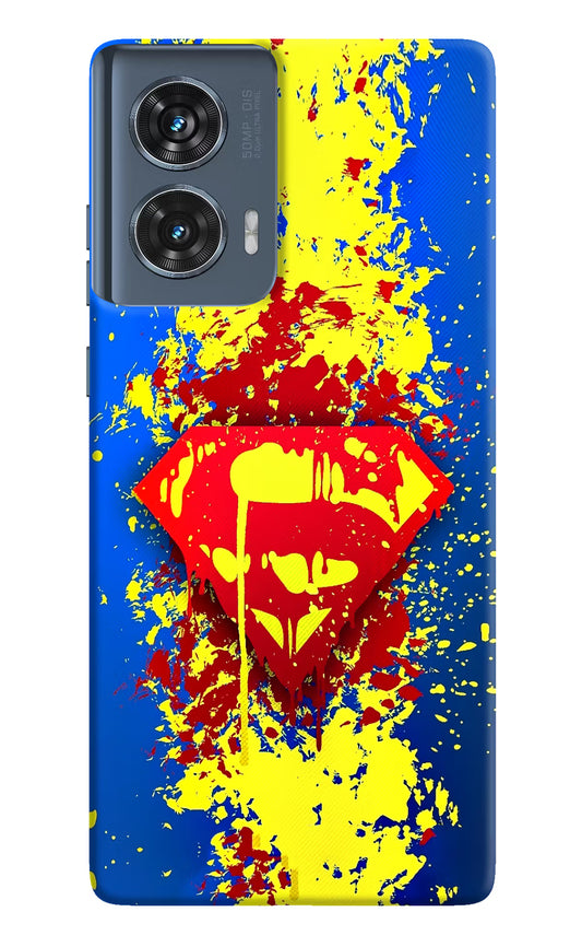 Superman logo Moto Edge 50 Fusion Hard Case Back Cover by Casekaro