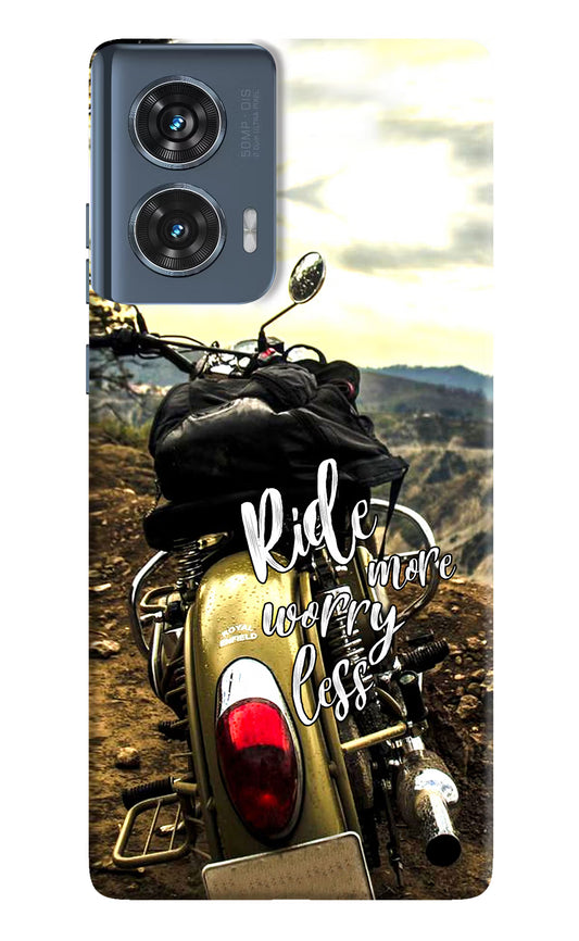 Ride More Worry Less Moto Edge 50 Fusion Hard Case Back Cover by Casekaro