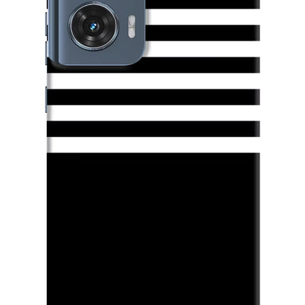 Black and White Print Moto Edge 50 Fusion Hard Case Back Cover by Casekaro