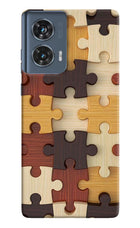 Wooden Puzzle Moto Edge 50 Fusion Hard Case Back Cover by Casekaro