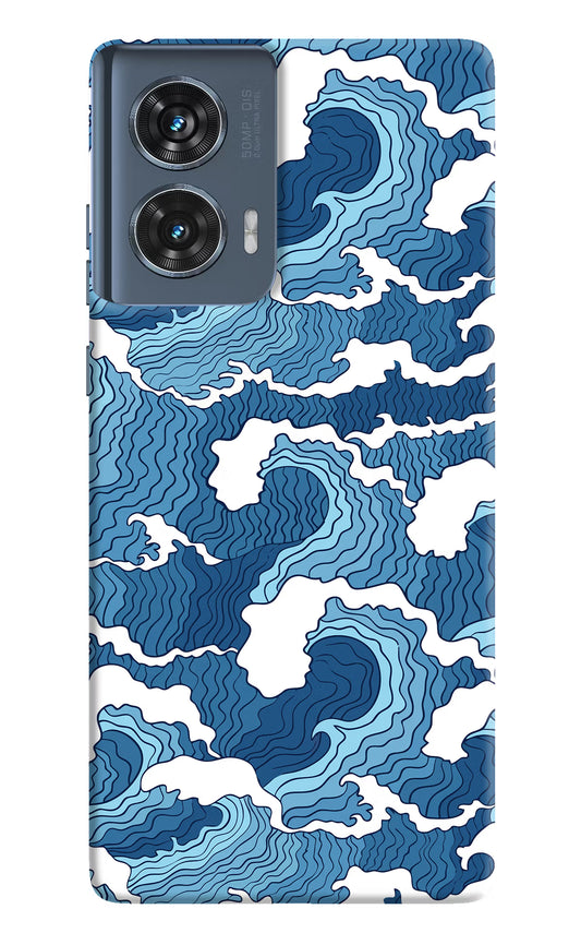 Blue Waves Moto Edge 50 Fusion Hard Case Back Cover by Casekaro