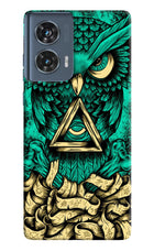 Green Owl Moto Edge 50 Fusion Hard Case Back Cover by Casekaro
