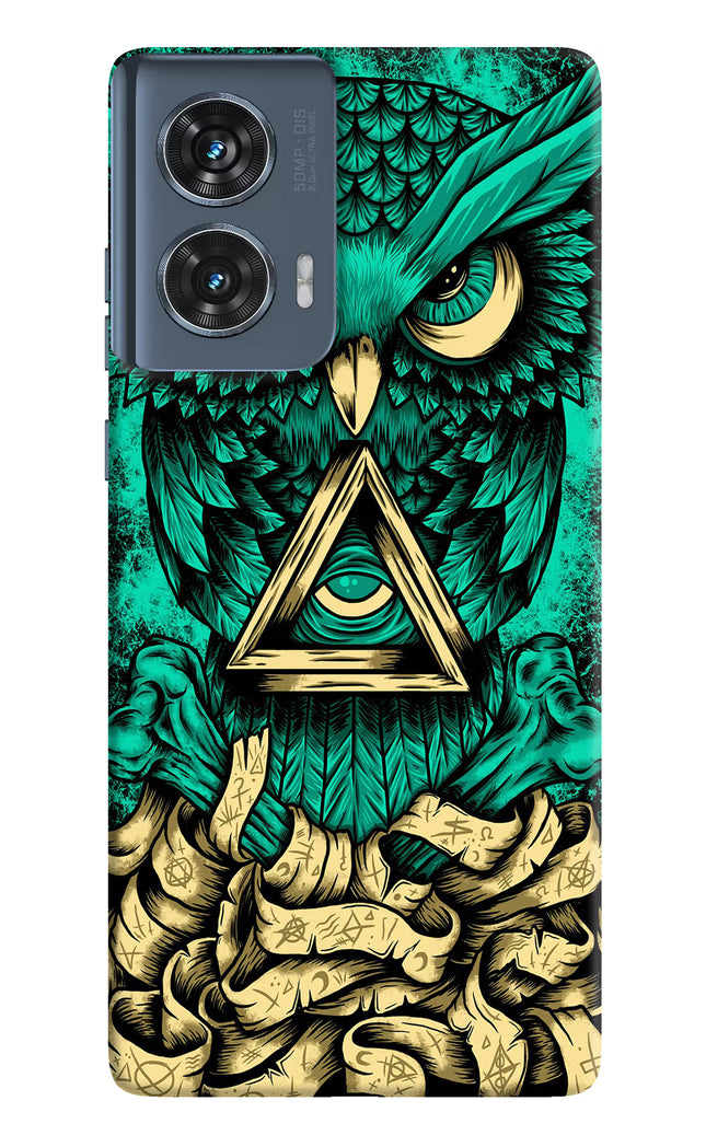 Green Owl Moto Edge 50 Fusion Hard Case Back Cover by Casekaro