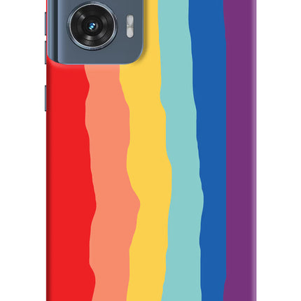Rainbow Moto Edge 50 Fusion Hard Case Back Cover by Casekaro