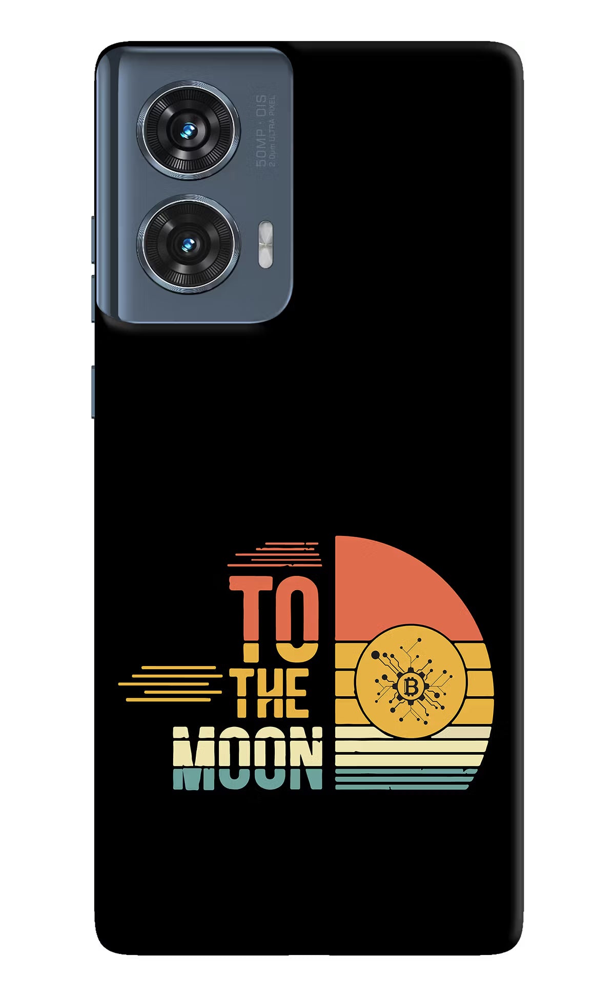 To the Moon Moto Edge 50 Fusion Hard Case Back Cover by Casekaro