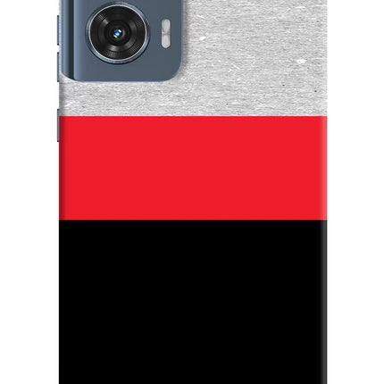 Tri Color Pattern Moto Edge 50 Fusion Hard Case Back Cover by Casekaro