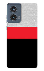 Tri Color Pattern Moto Edge 50 Fusion Hard Case Back Cover by Casekaro