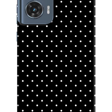 White Dots Moto Edge 50 Fusion Hard Case Back Cover by Casekaro