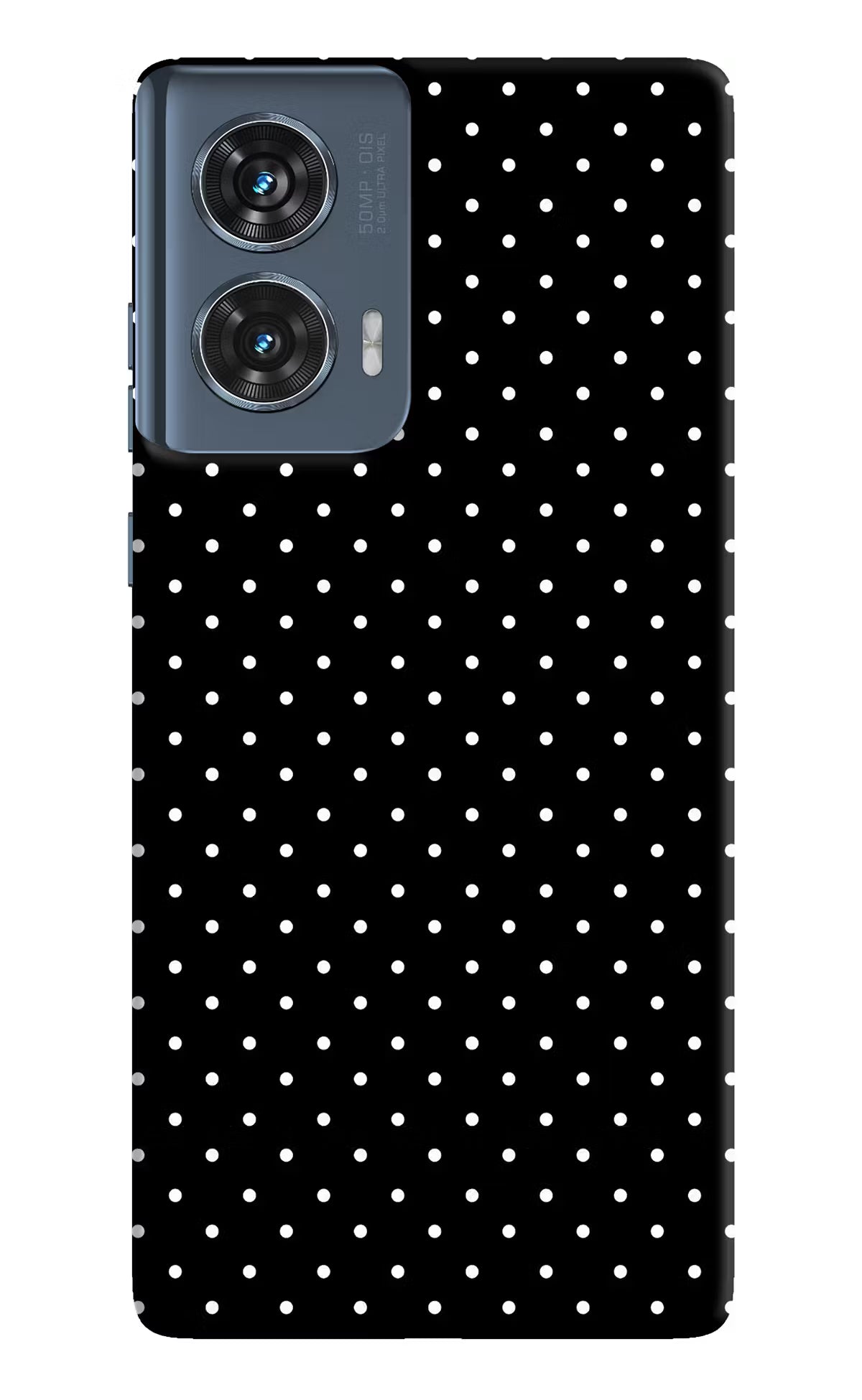 White Dots Moto Edge 50 Fusion Hard Case Back Cover by Casekaro