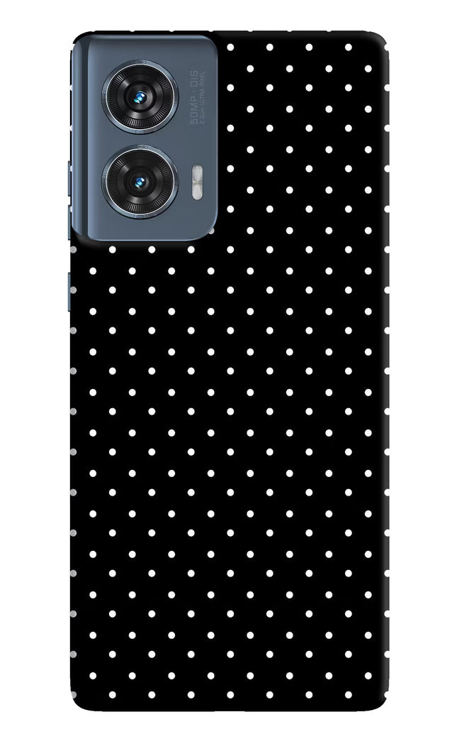 White Dots Moto Edge 50 Fusion Hard Case Back Cover by Casekaro