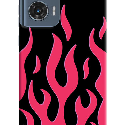 Fire Flames Moto Edge 50 Fusion Hard Case Back Cover by Casekaro