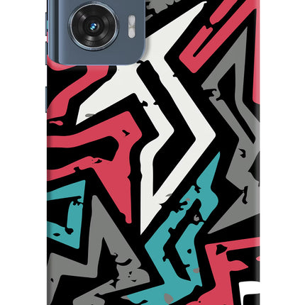 Geometric Graffiti Moto Edge 50 Fusion Hard Case Back Cover by Casekaro