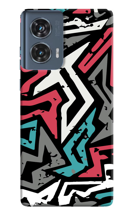 Geometric Graffiti Moto Edge 50 Fusion Hard Case Back Cover by Casekaro