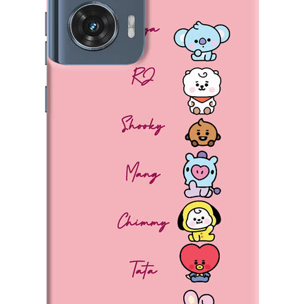 BTS names Moto Edge 50 Fusion Hard Case Back Cover by Casekaro