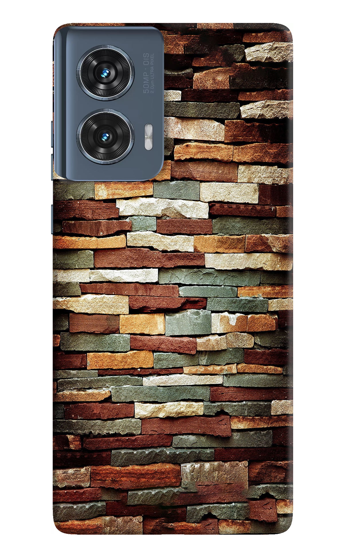 Bricks Pattern Moto Edge 50 Fusion Back Cover