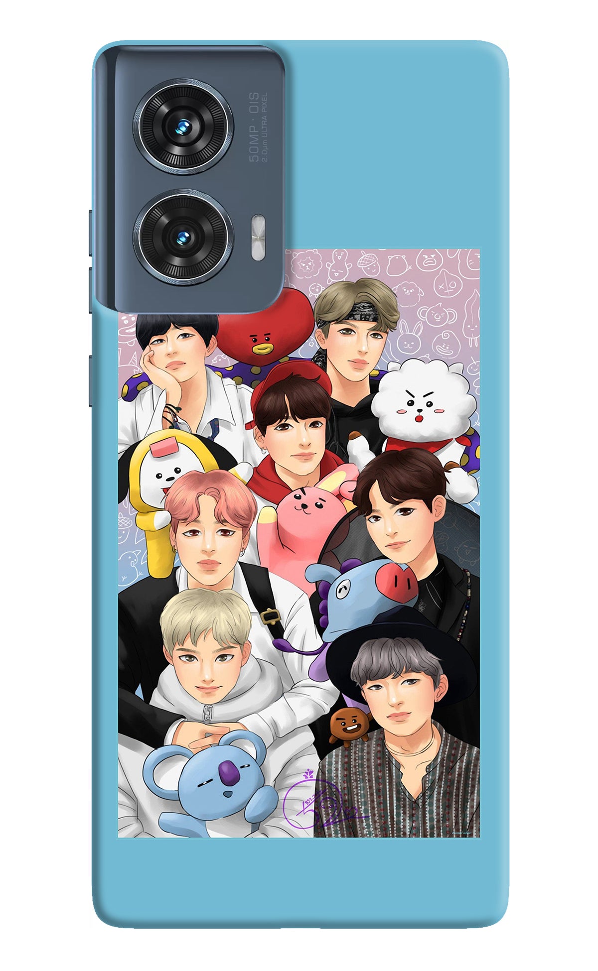 BTS with animals Moto Edge 50 Fusion Back Cover