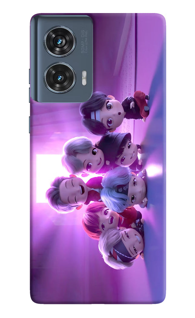 BTS Chibi Moto Edge 50 Fusion Hard Case Back Cover by Casekaro