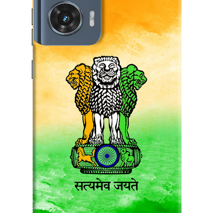 Satyamev Jayate Flag Moto Edge 50 Fusion Hard Case Back Cover by Casekaro