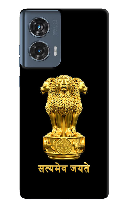 Satyamev Jayate Golden Moto Edge 50 Fusion Hard Case Back Cover by Casekaro