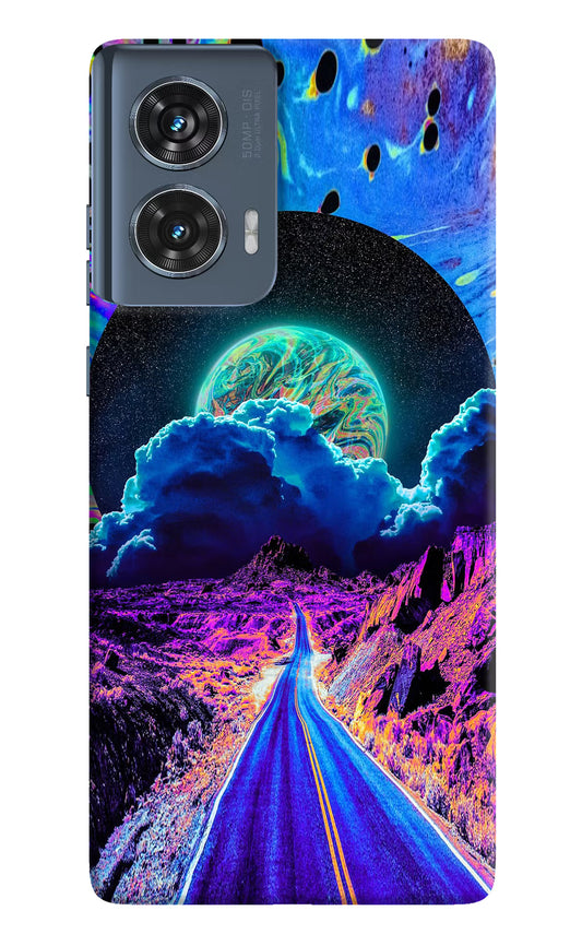 Psychedelic Painting Moto Edge 50 Fusion Hard Case Back Cover by Casekaro