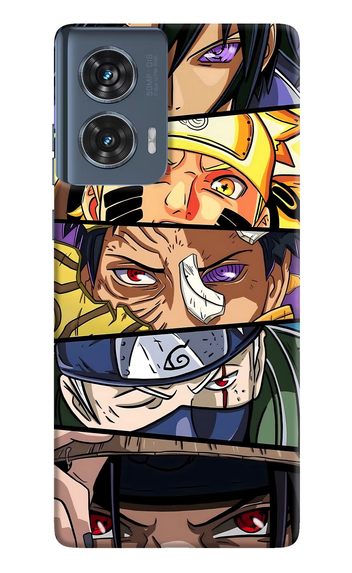 Naruto Character Moto Edge 50 Fusion Hard Case Back Cover by Casekaro
